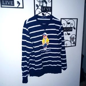 Polo blue with stripes